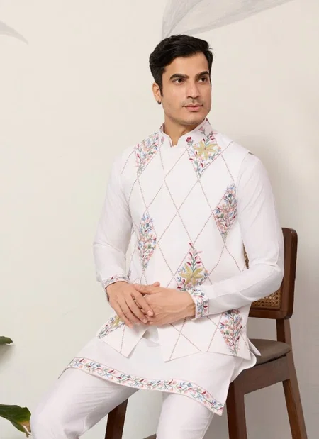 Royal Rivaaj Koti by Shubhvastra Viscose Art Silk Mens Kurta With Koti Bottom Suppliers In India